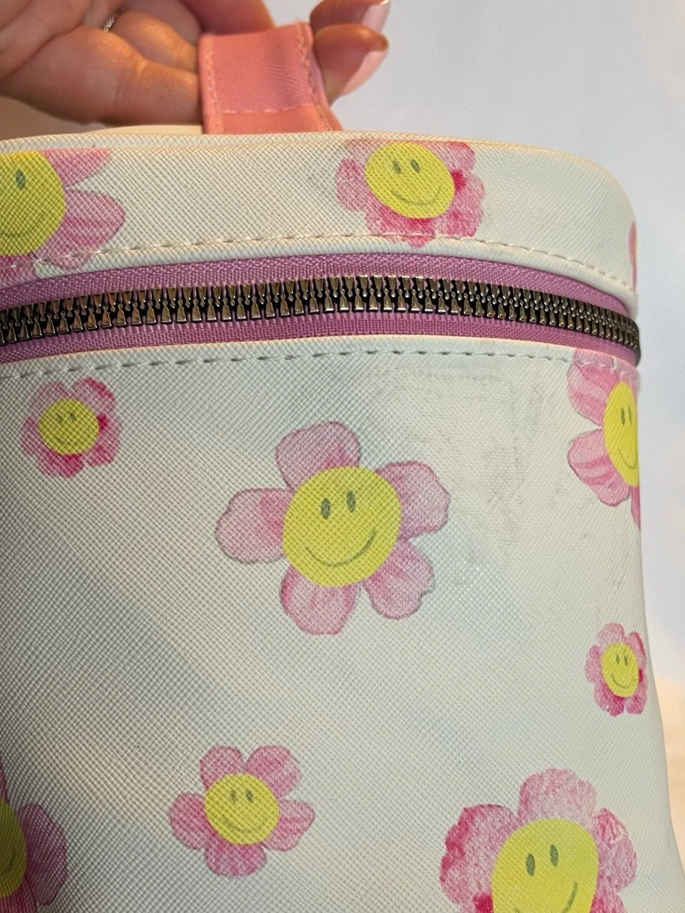 Rae Dunn Floral Smile Cosmetic Case